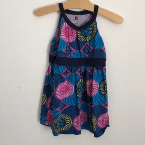 Tea Collection Sleeveless Navy Floral Dress 3T